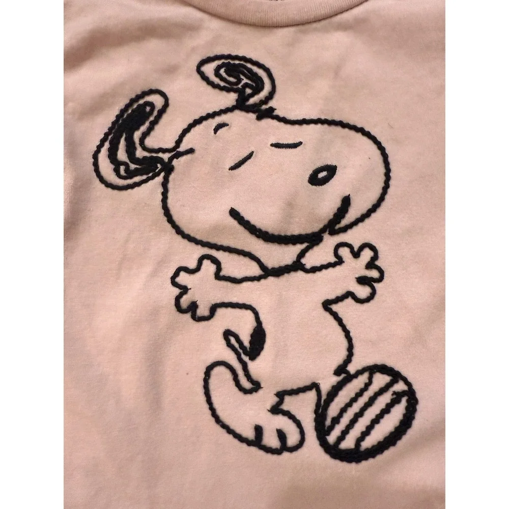 Peanuts Snoopy‎ Shirt Toddler 2T Pink Long Sleeve Graphic Baby Gap Crewneck